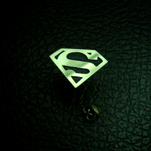 슈퍼맨 귀걸이 1개 (은침형,백금도금 무료)